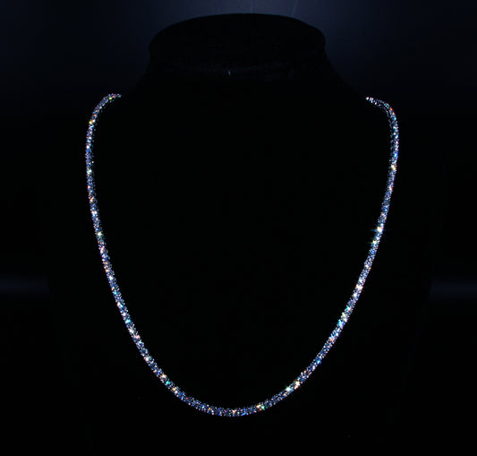 2mm Moissanite Tennis Chain - Silver