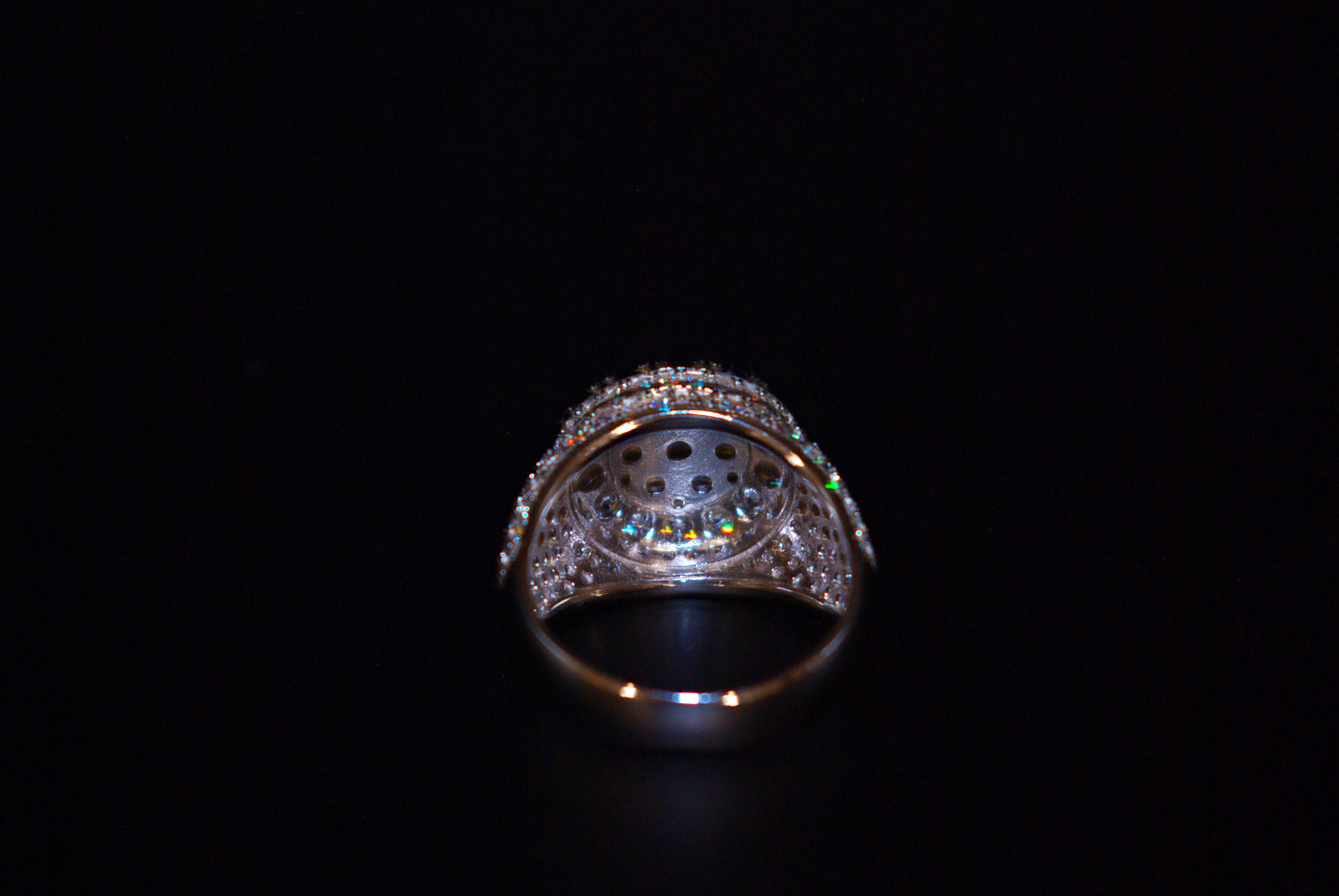 Moissanite Domed Signet Ring
