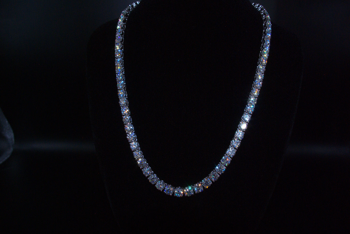 5mm Moissanite Tennis Chain - Silver