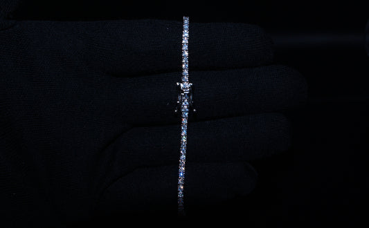 2mm Moissanite Tennis Bracelet - Silver