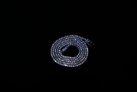 2mm Moissanite Tennis Chain - Silver