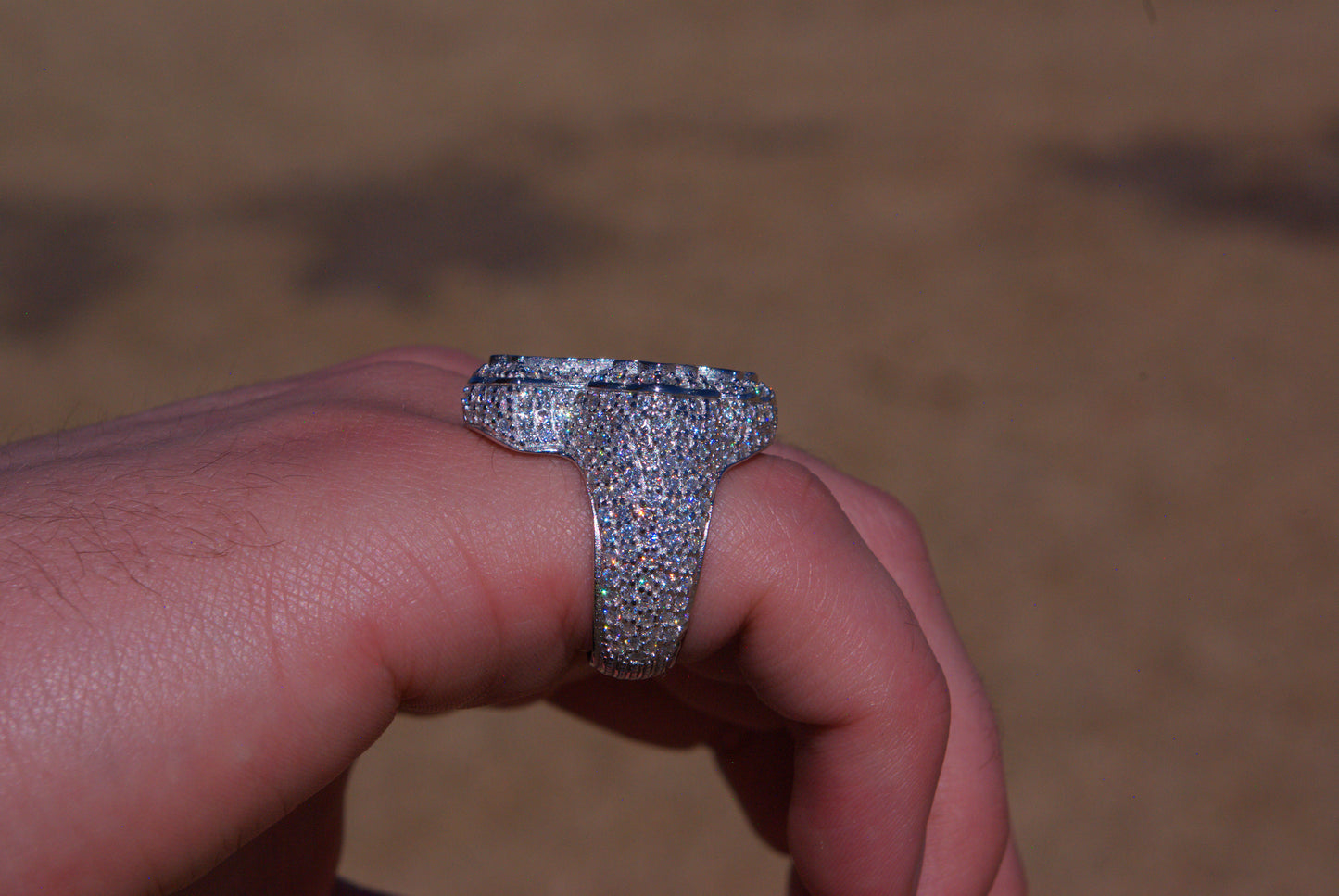 Moissanite Fleur Cross Ring