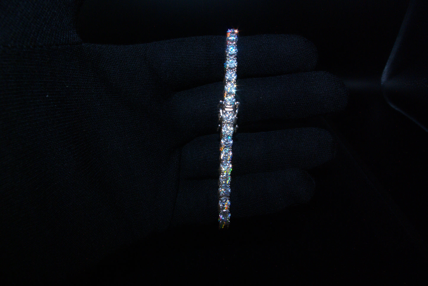 5mm Moissanite Tennis Bracelet - Silver